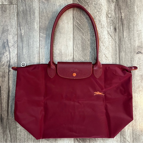 Longchamp Handbags - Le Pilage Green Tote Bag Large (Brand New no tags) Burgundy